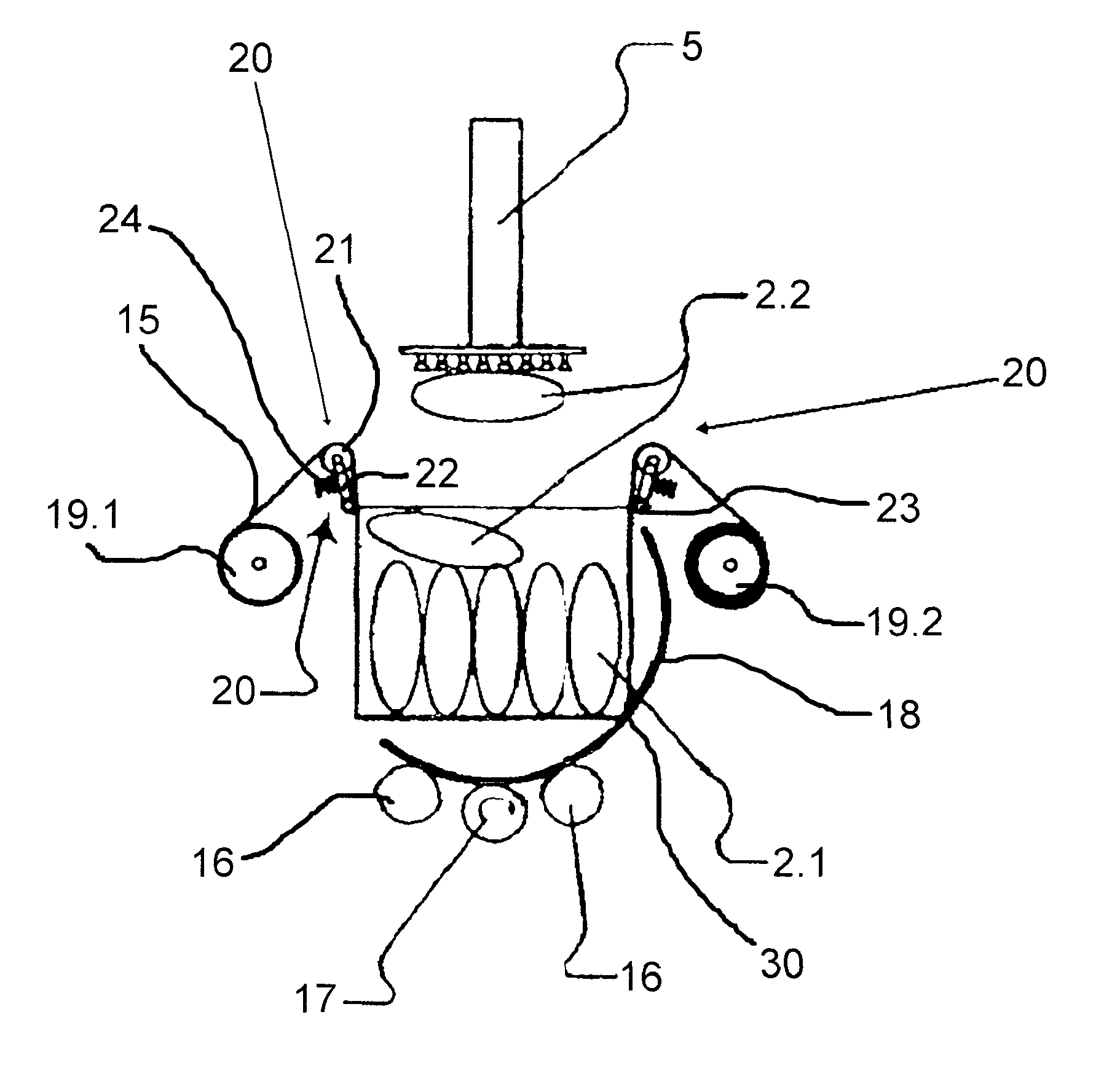 Package filling plant, a packing device and method for grouping a packing formation of packages and containers, and a packing device and method for grouping a packing formation of packages and containers