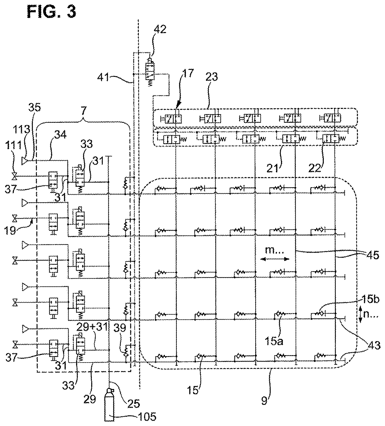 Pneumatic Control Device for Multi-Zone Fire Extinguishing Systems, and Multi-Zone Fire-Extinguishing Systems Having Same