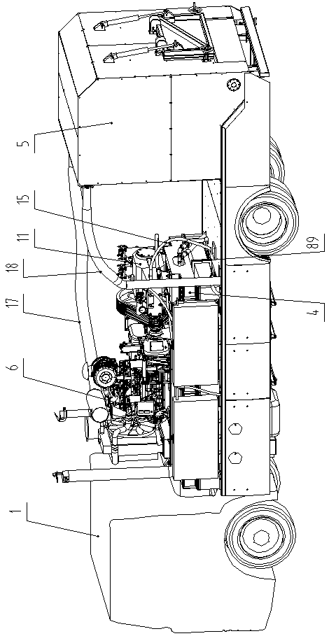 Combined type marking removal engineering vehicle for road construction