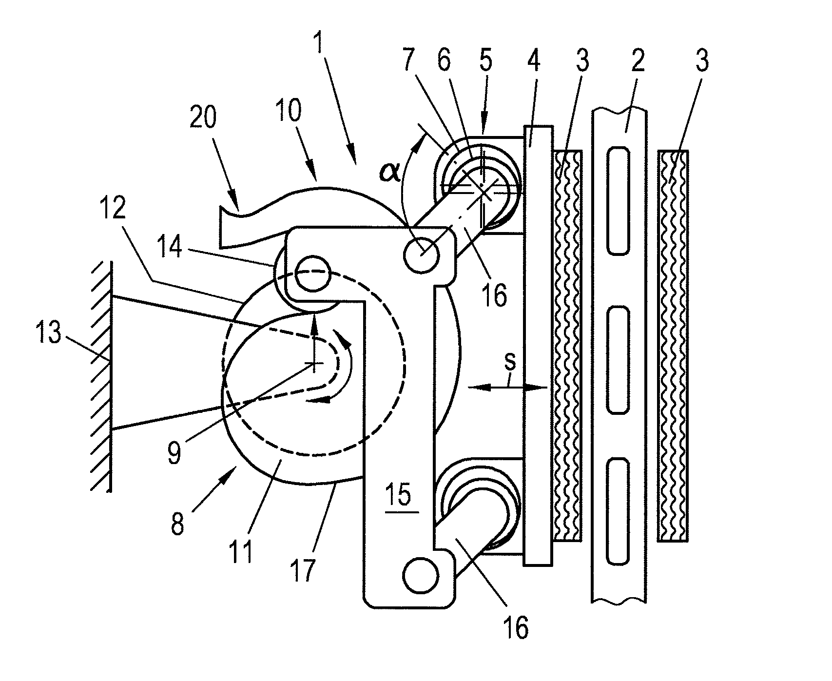 Electrically actuated friction brake