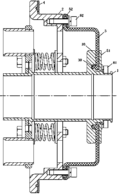 A sealed connection structure and a connector using the sealed connection structure