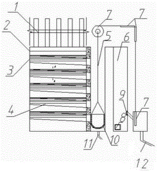 Coast garbage collecting device utilizing seawater and use method