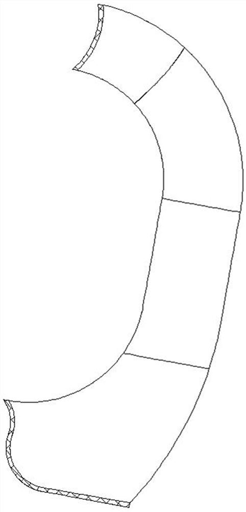 Anti-parabolic anti-folding structure of gas mask sealing frame