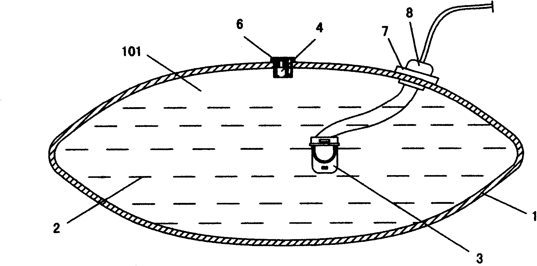 Safety electrically heating bag with exhaust valve shelter