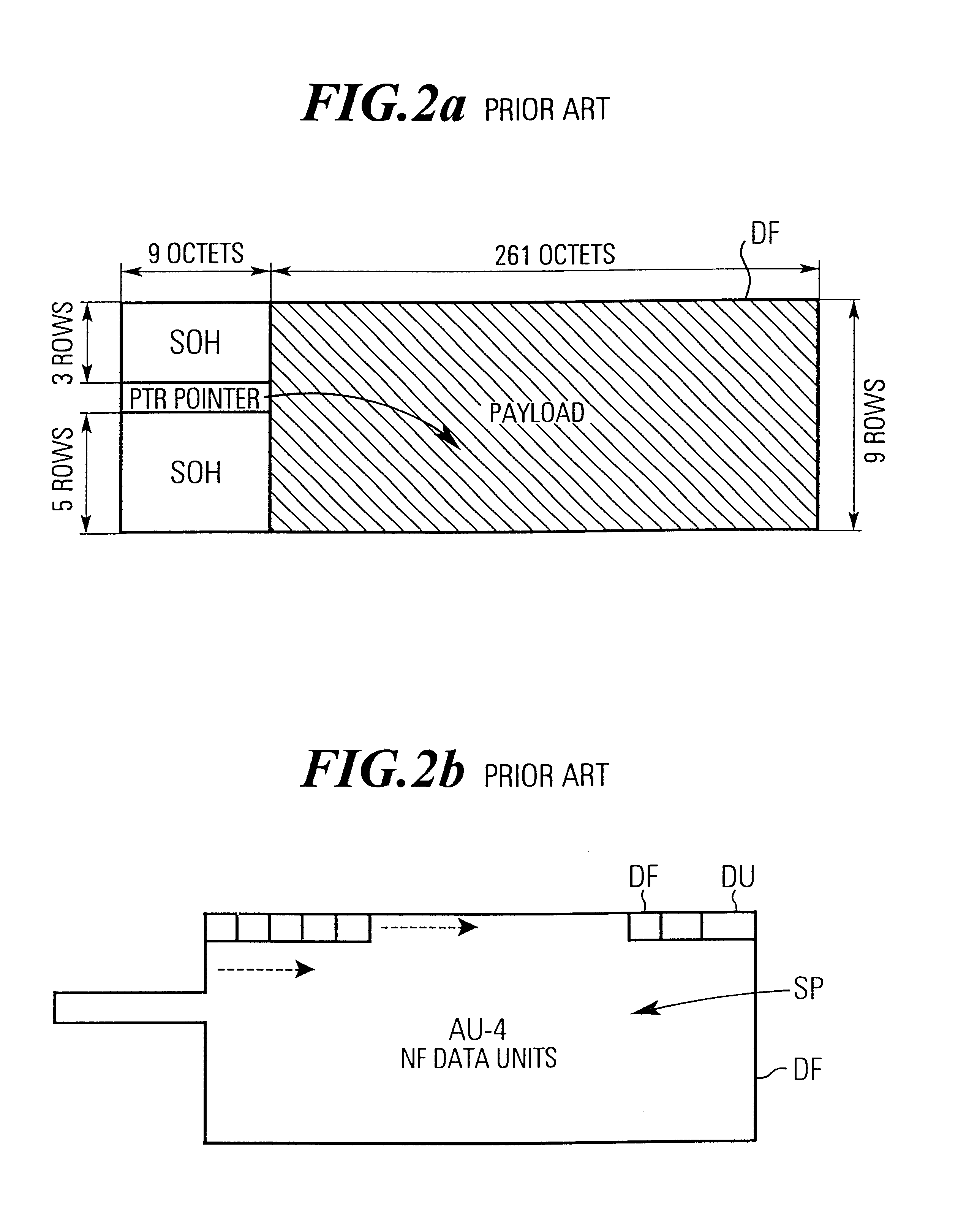 Method and device for assigning cell data units to sequential storage positions of data frames using a pointer position estimation