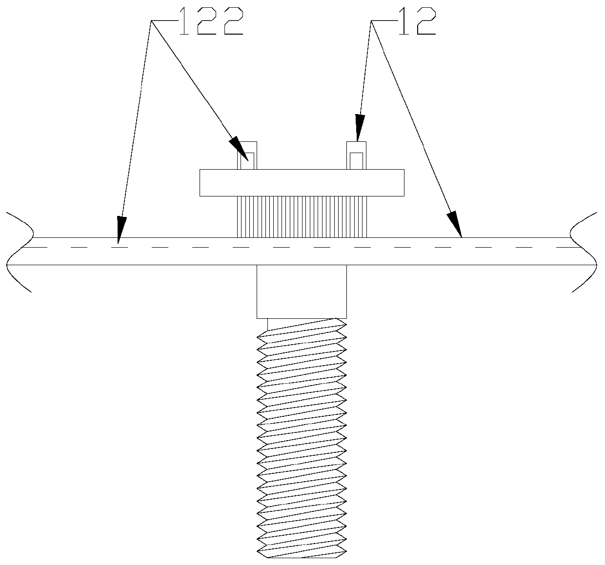 Anti-scratch cleaning device for antiskid hub bolt