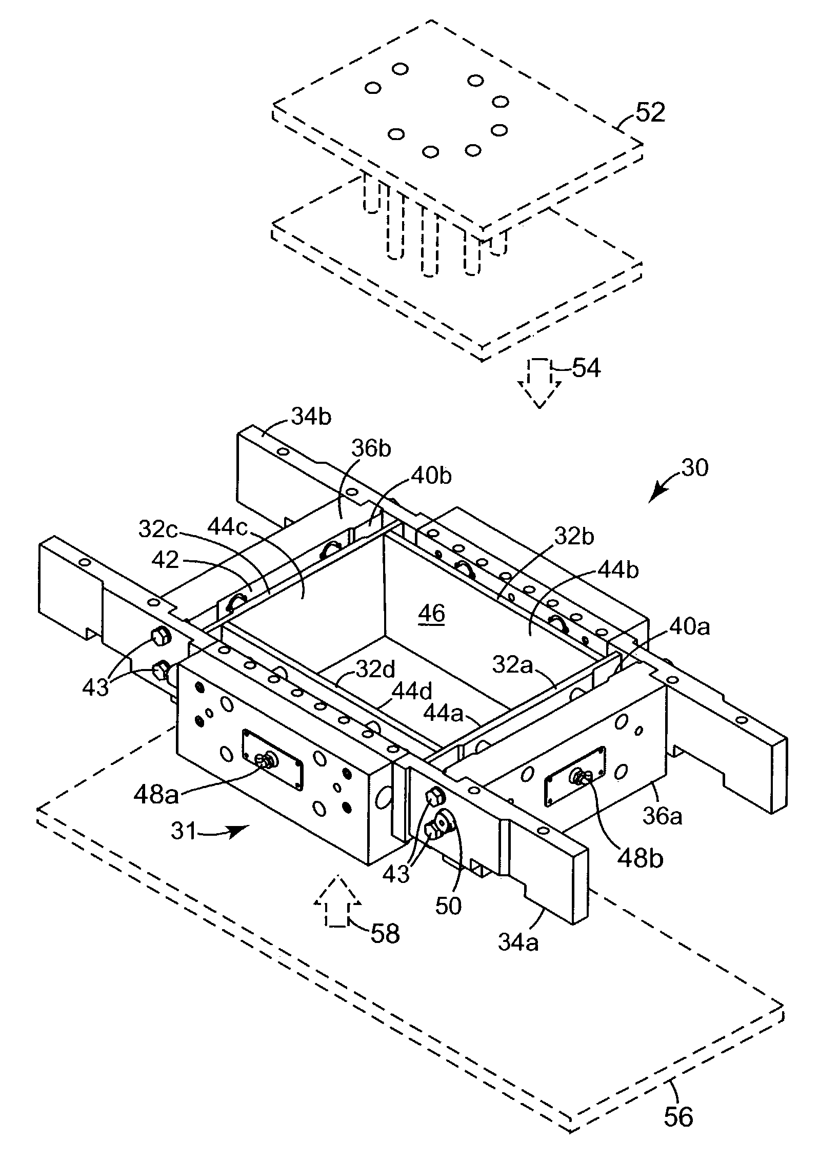 Concrete block mold with moveable liner