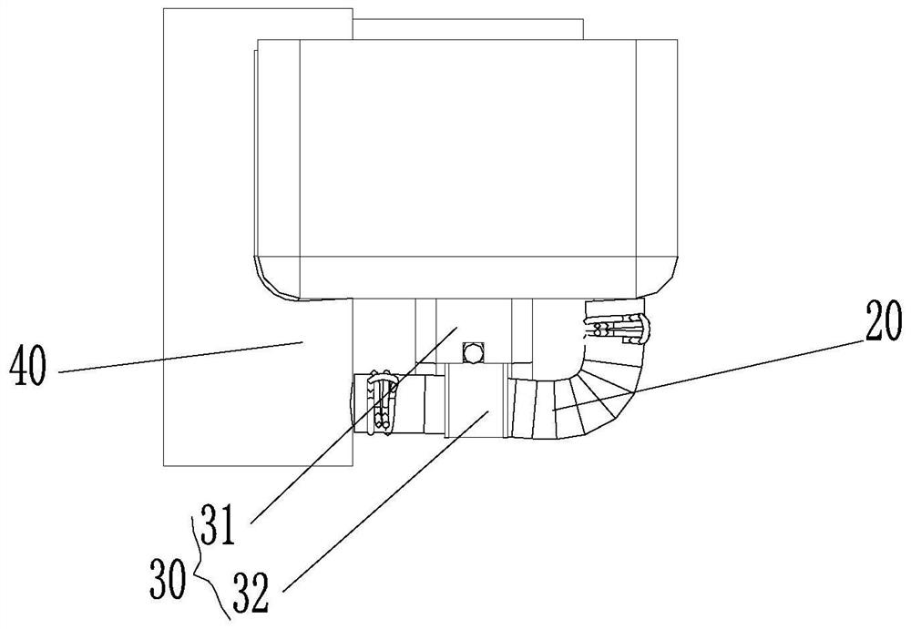 Material conveying device and washing machine with same