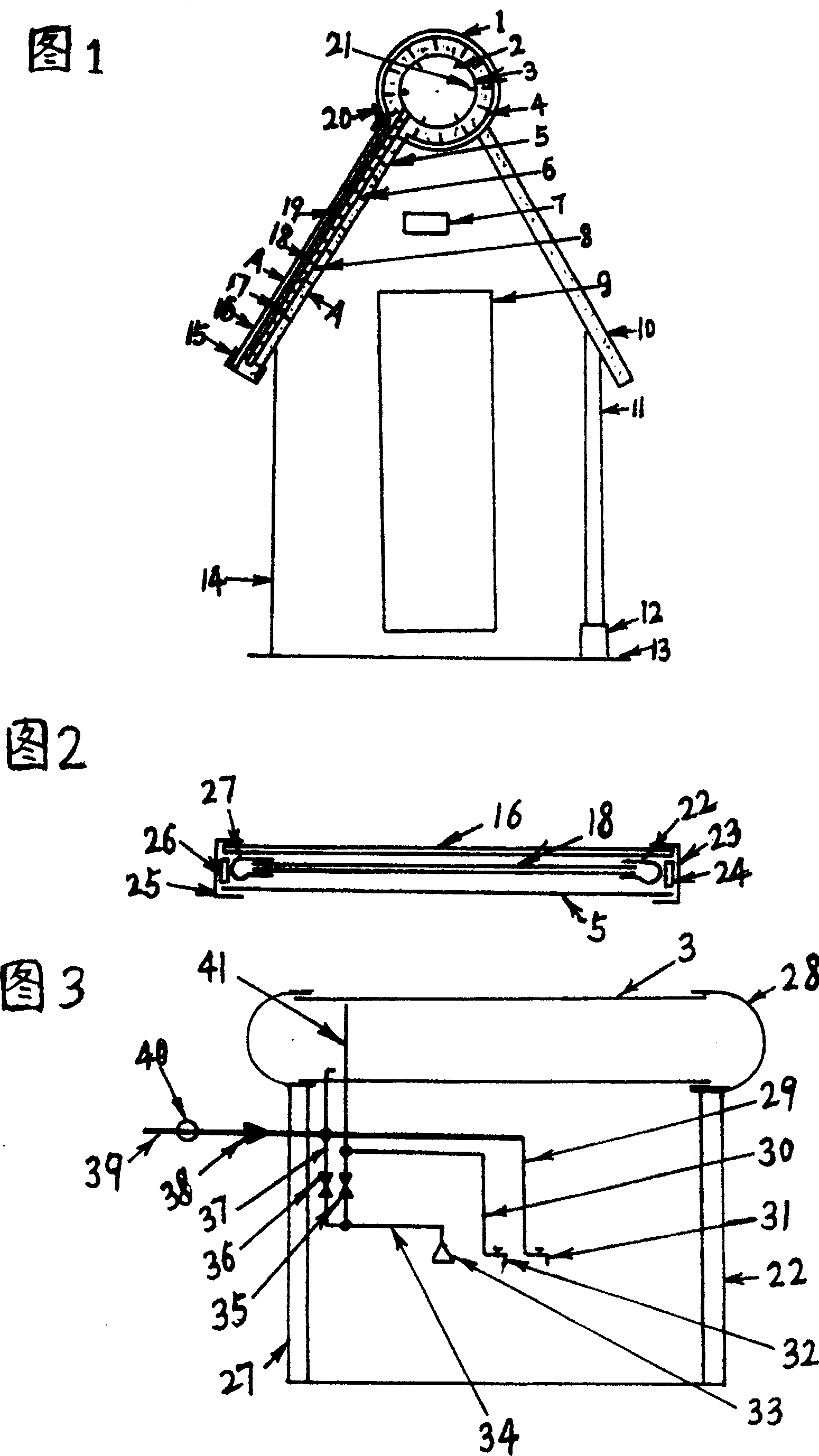 Pressure-bearing, antifreezing solar powered bathroom