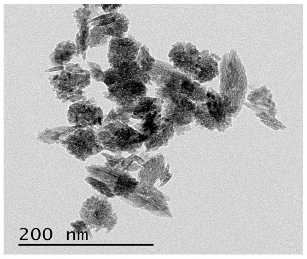 Manganese dioxide-coated drug-loaded mesoporous titanium dioxide nanoparticle, and preparation method and application thereof