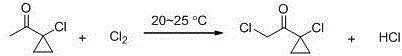 Method using micro reactor to prepare 1-chloro-1'-chloroacetyl cyclopropane