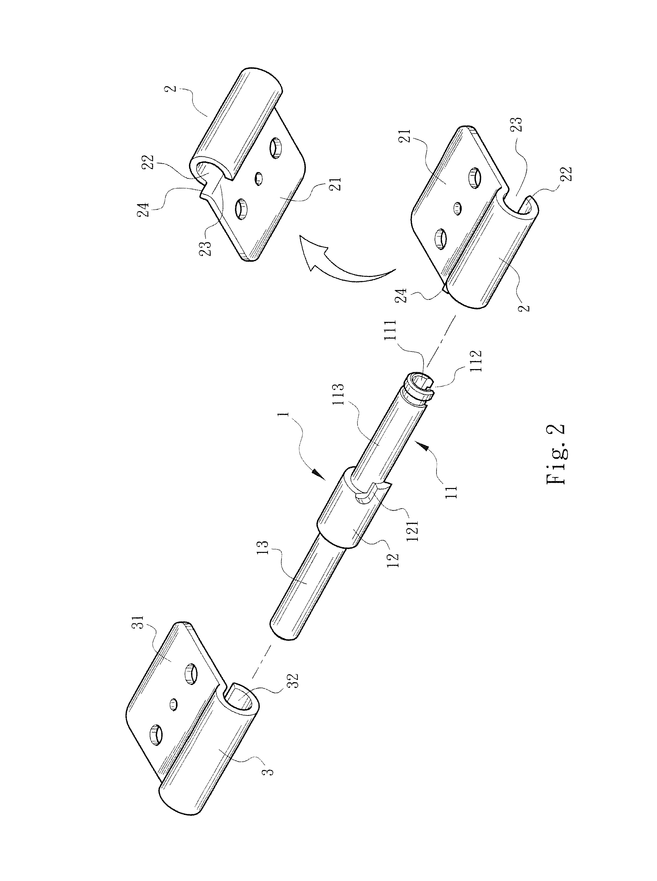 Rotary shaft wire passage structure