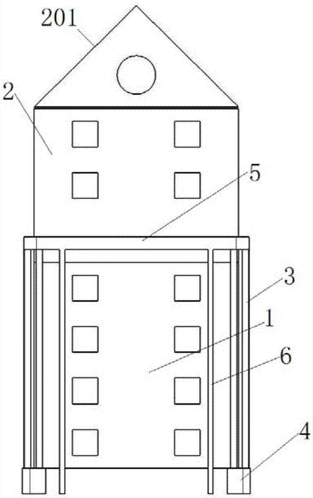 Energy-saving environment-friendly multi-functional old-house renovation steel framework