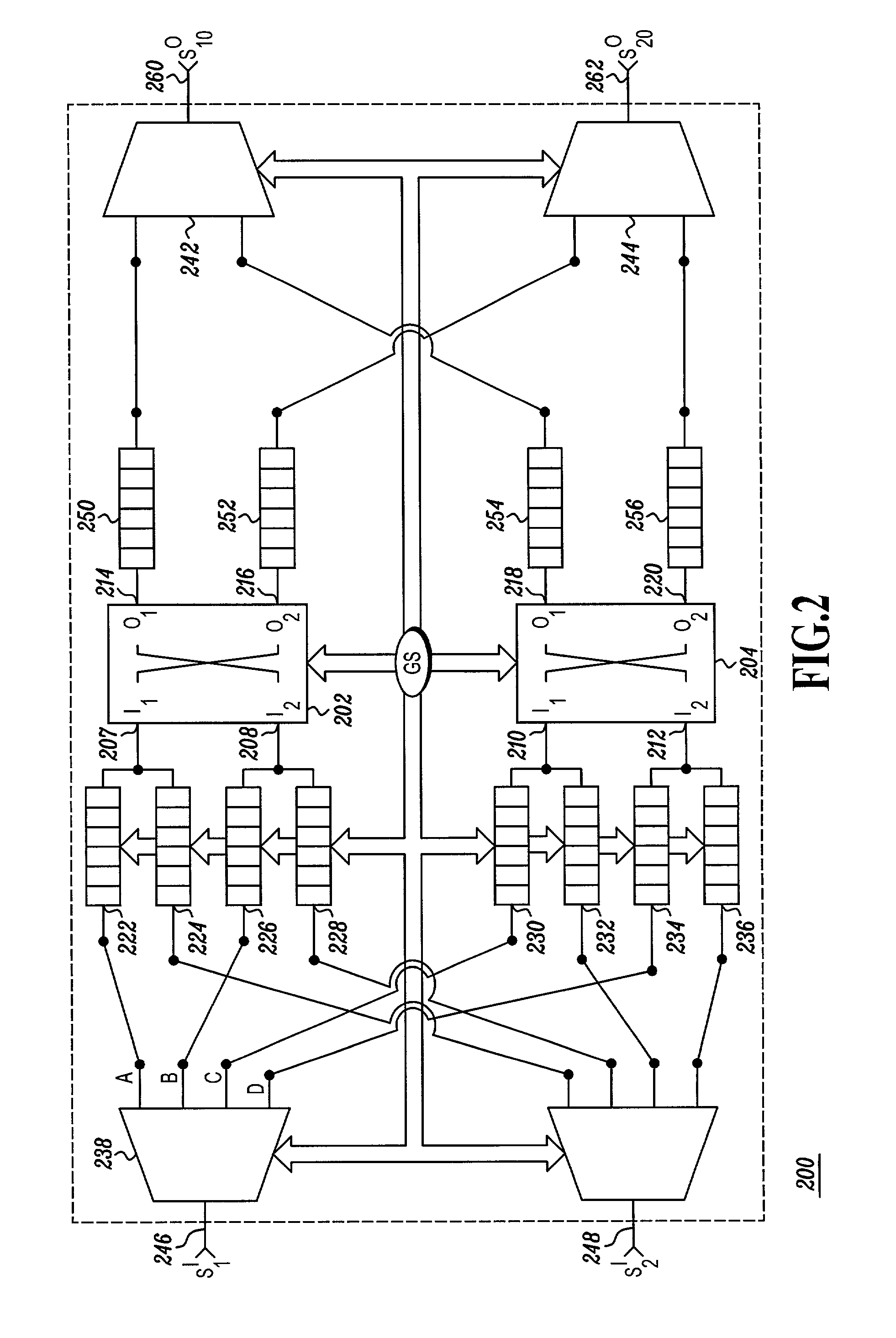 High-speed parallel cross bar switch