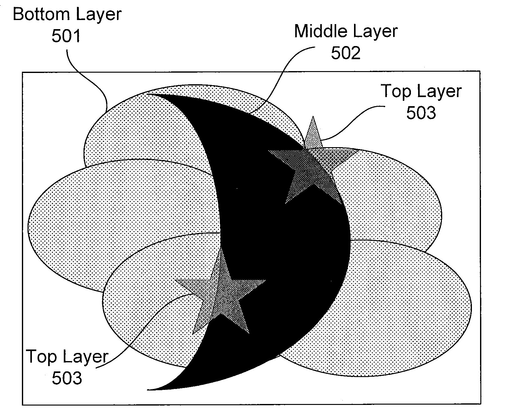 Top-to-bottom path rendering with opacity testing