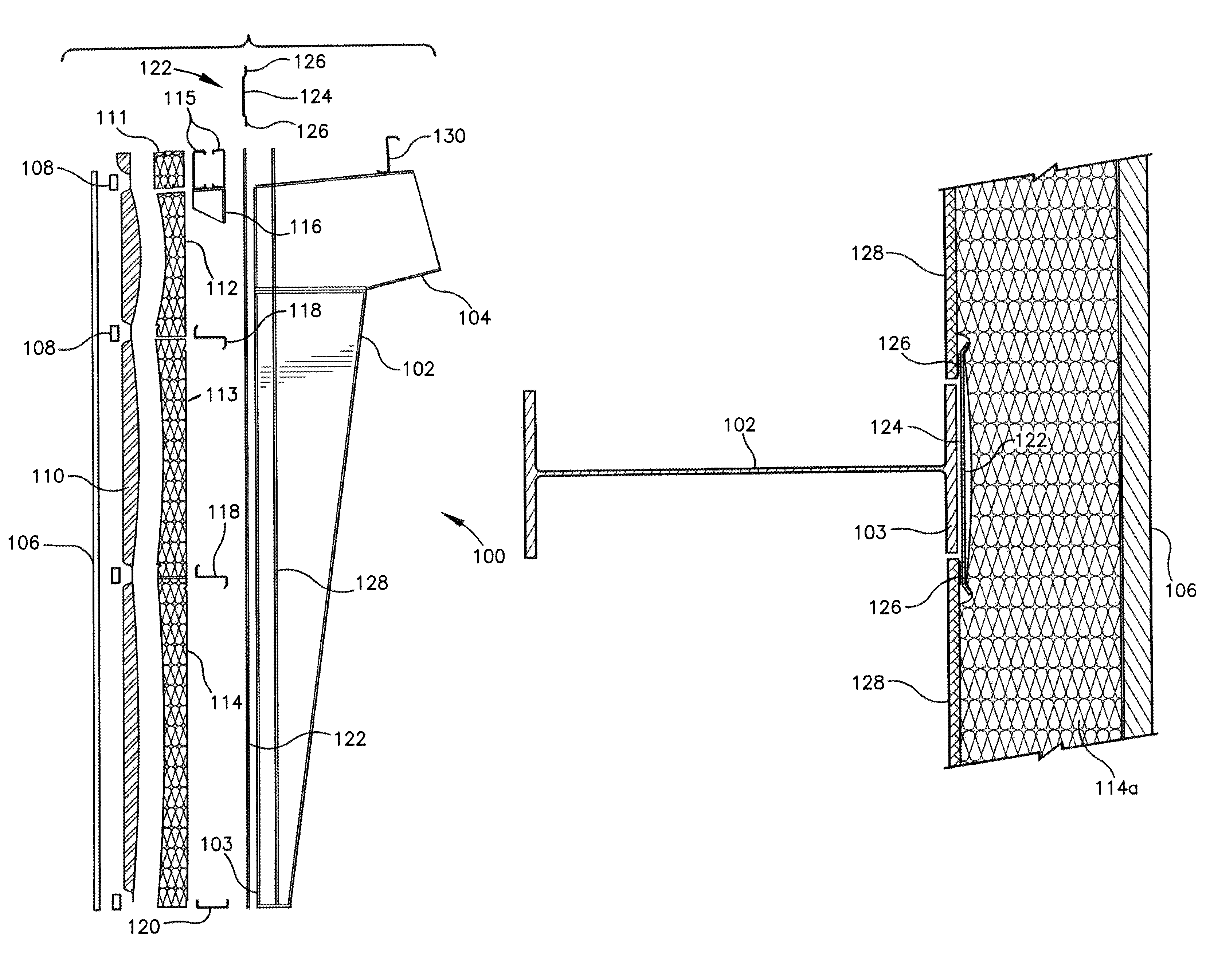 Wall system with vapor barrier securement