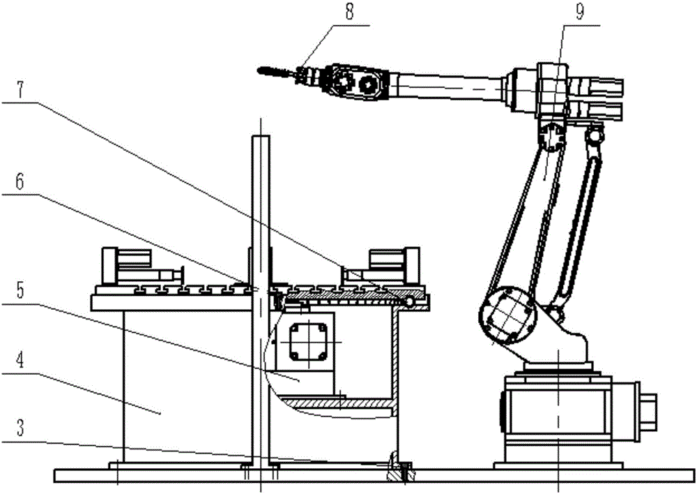 View screen self-guiding type machined part burr removing machine