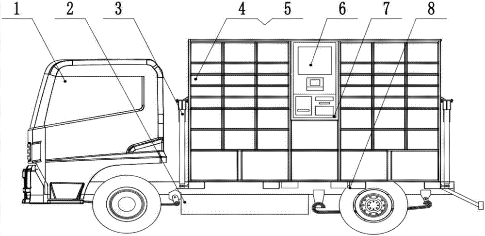 Internet-of-Things system used in drop-and-pull logistics mode