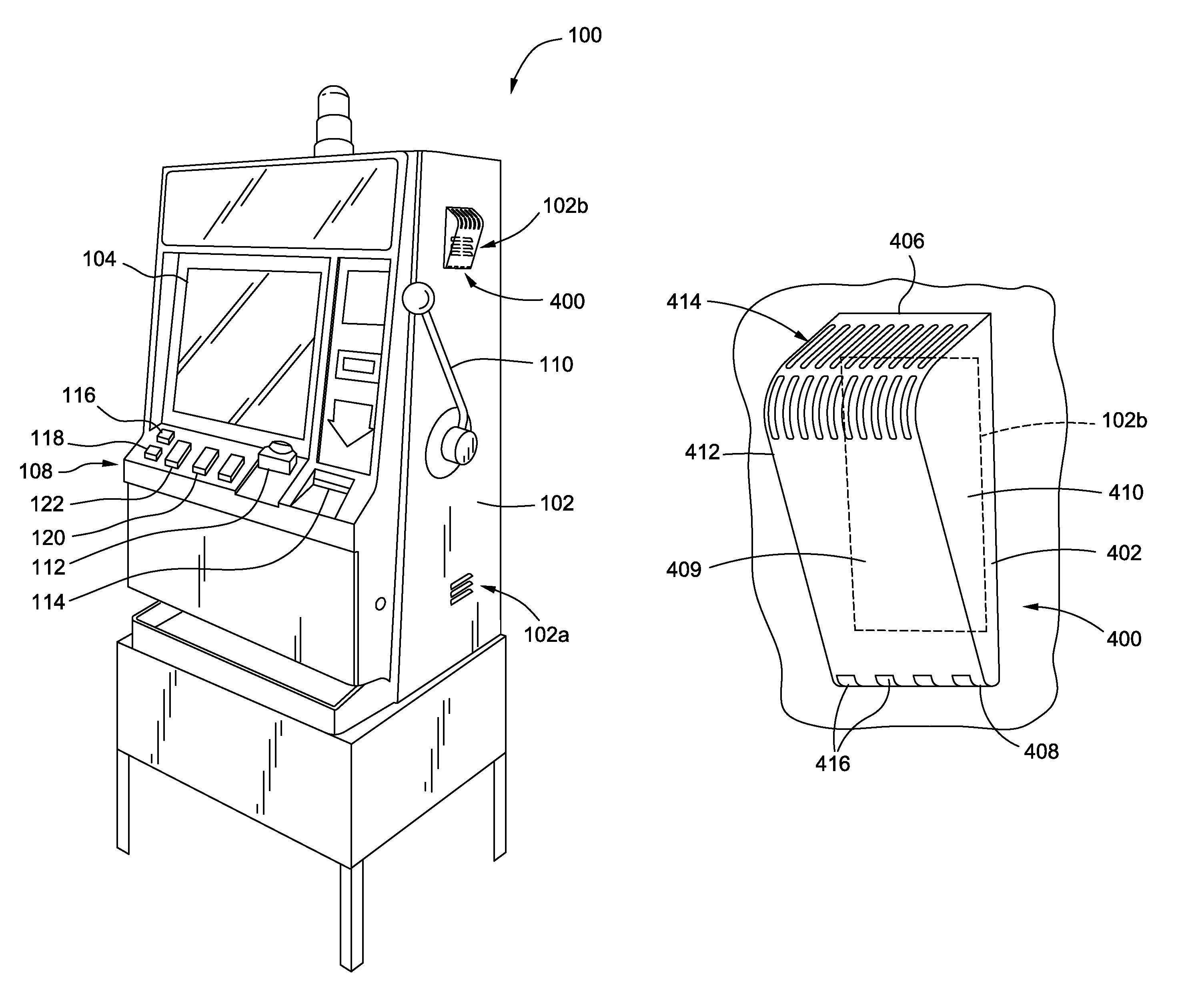 Gaming machine vent cover