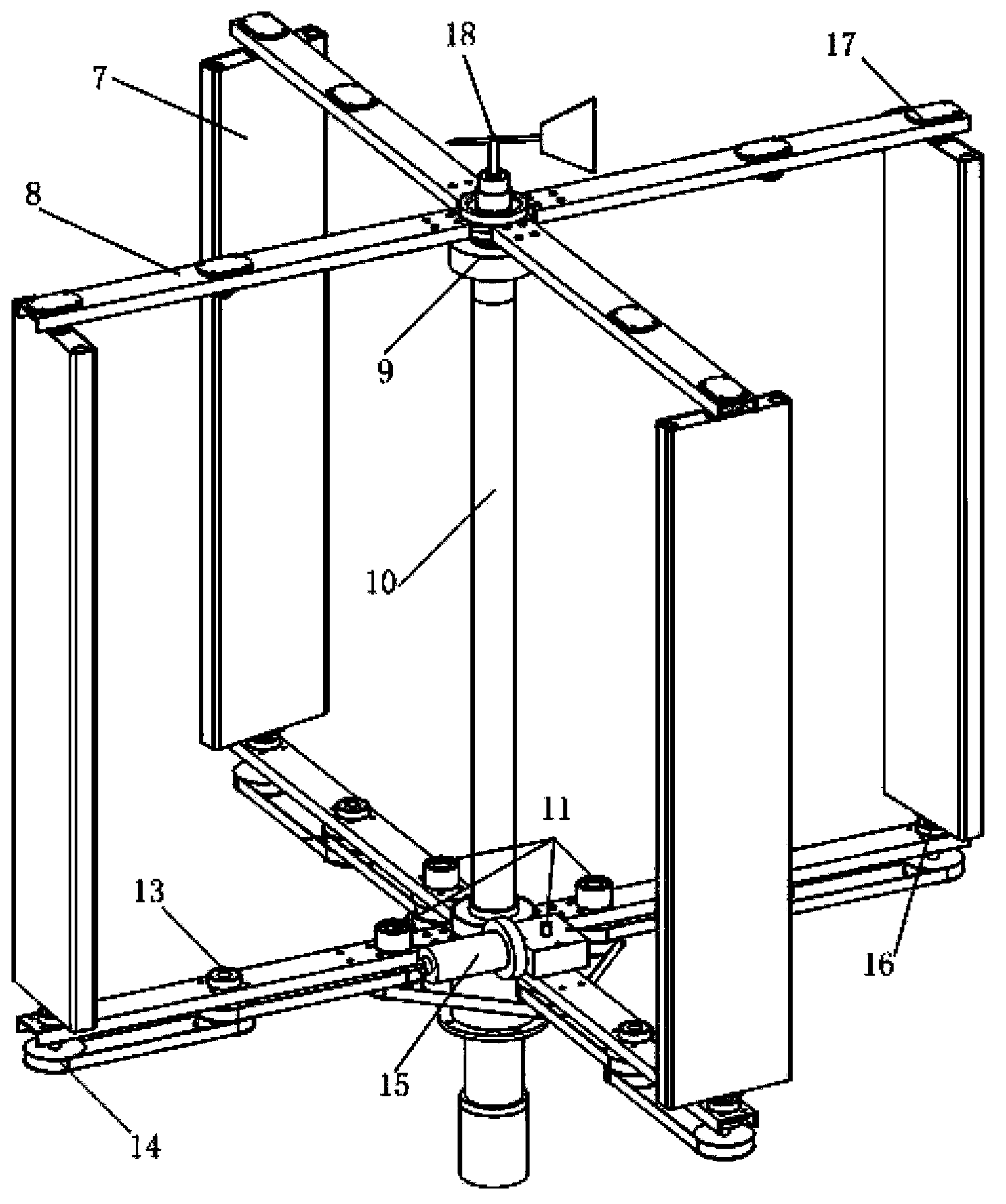 Floating type marine wind energy and wave energy hybrid power generation platform