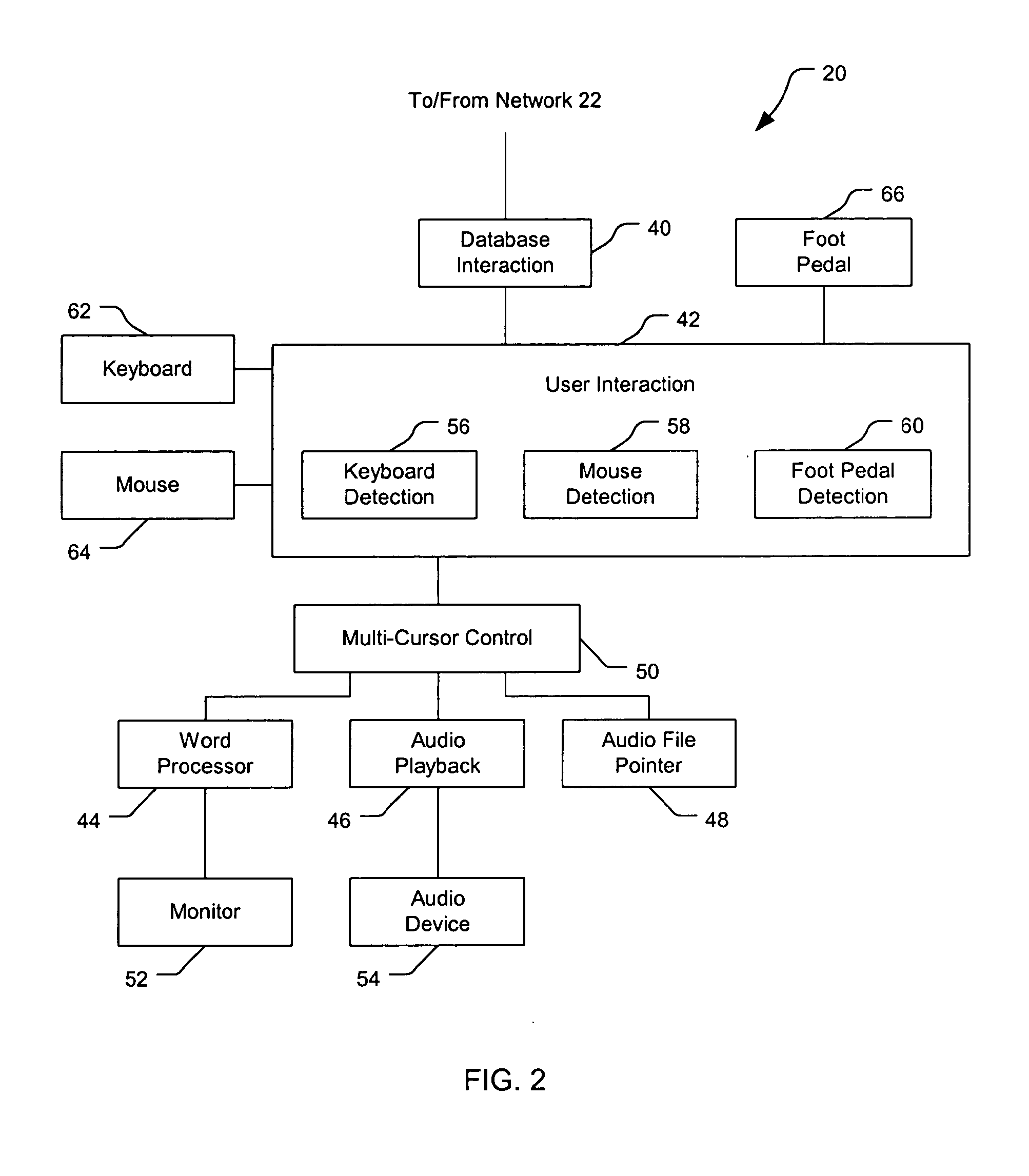 Multi-cursor transcription editing