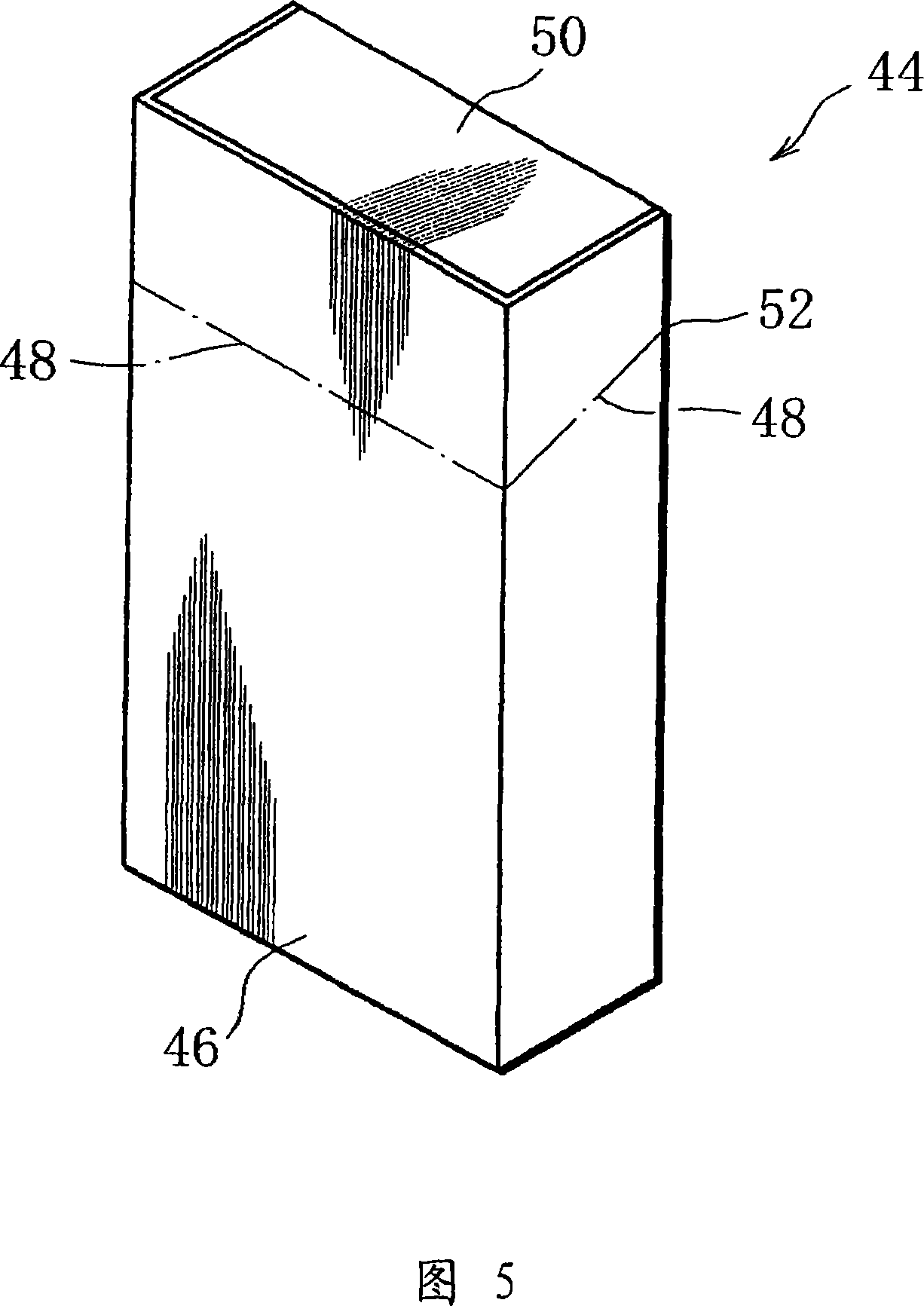 Cigarette package, wrapping paper for cigarette package, and method and machine for manufacturing wrapping paper