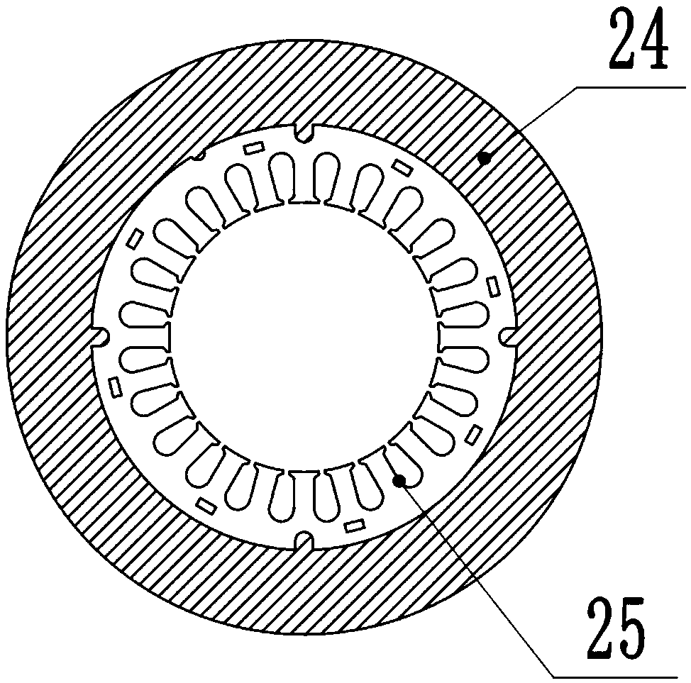 Stator iron core flattening and inner cavity polishing device for screw lifting type duct machine