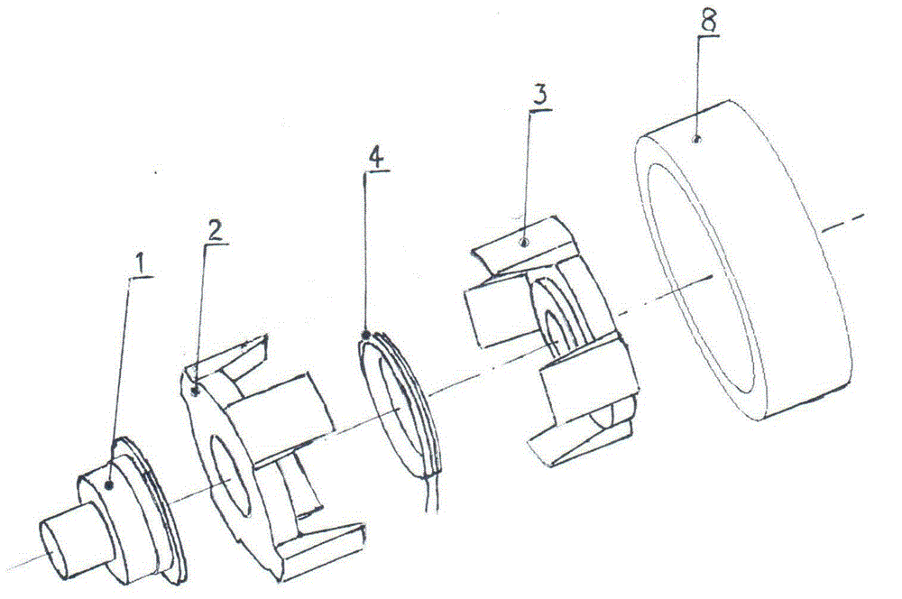 Superconducting claw-pole motor