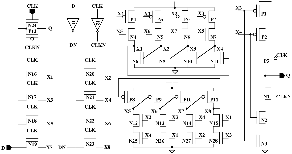 Nuclear hardening D-latch