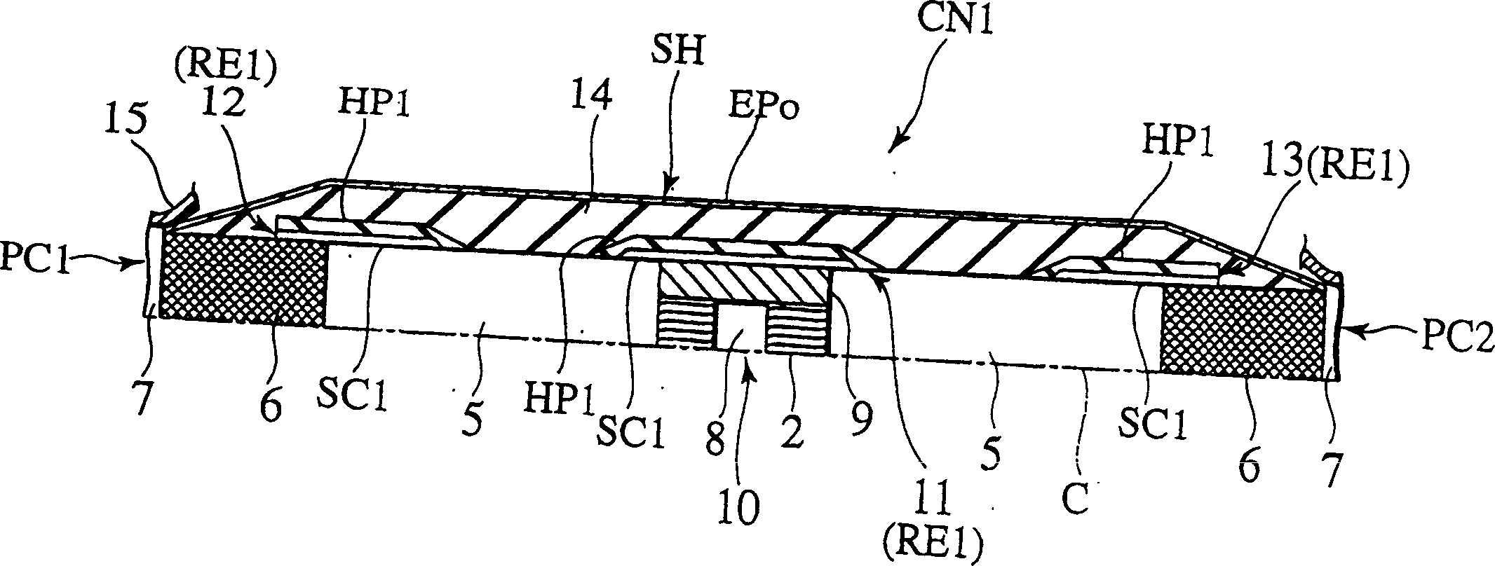 Structure and part for electric cable connection and making method thereof