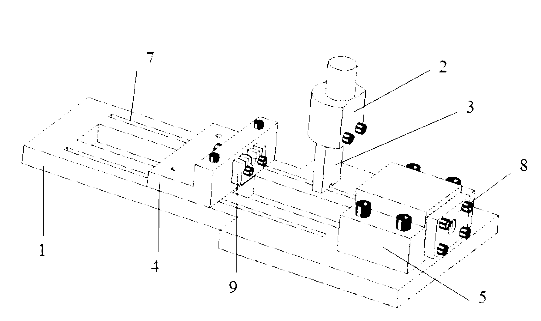 Material breaking device of punching machine