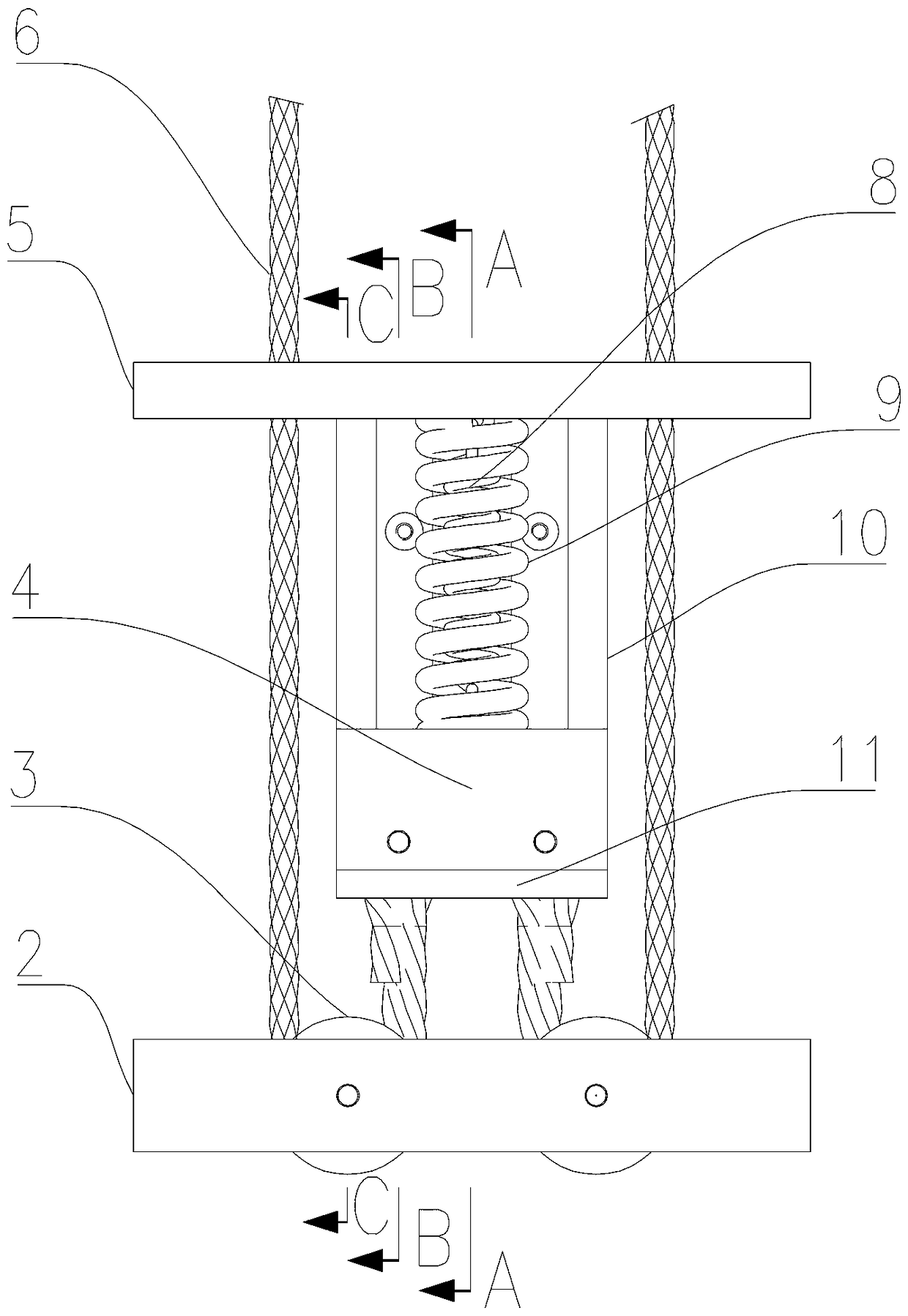 A device capable of automatically adjusting the stiffness of flexible blades of a wind turbine