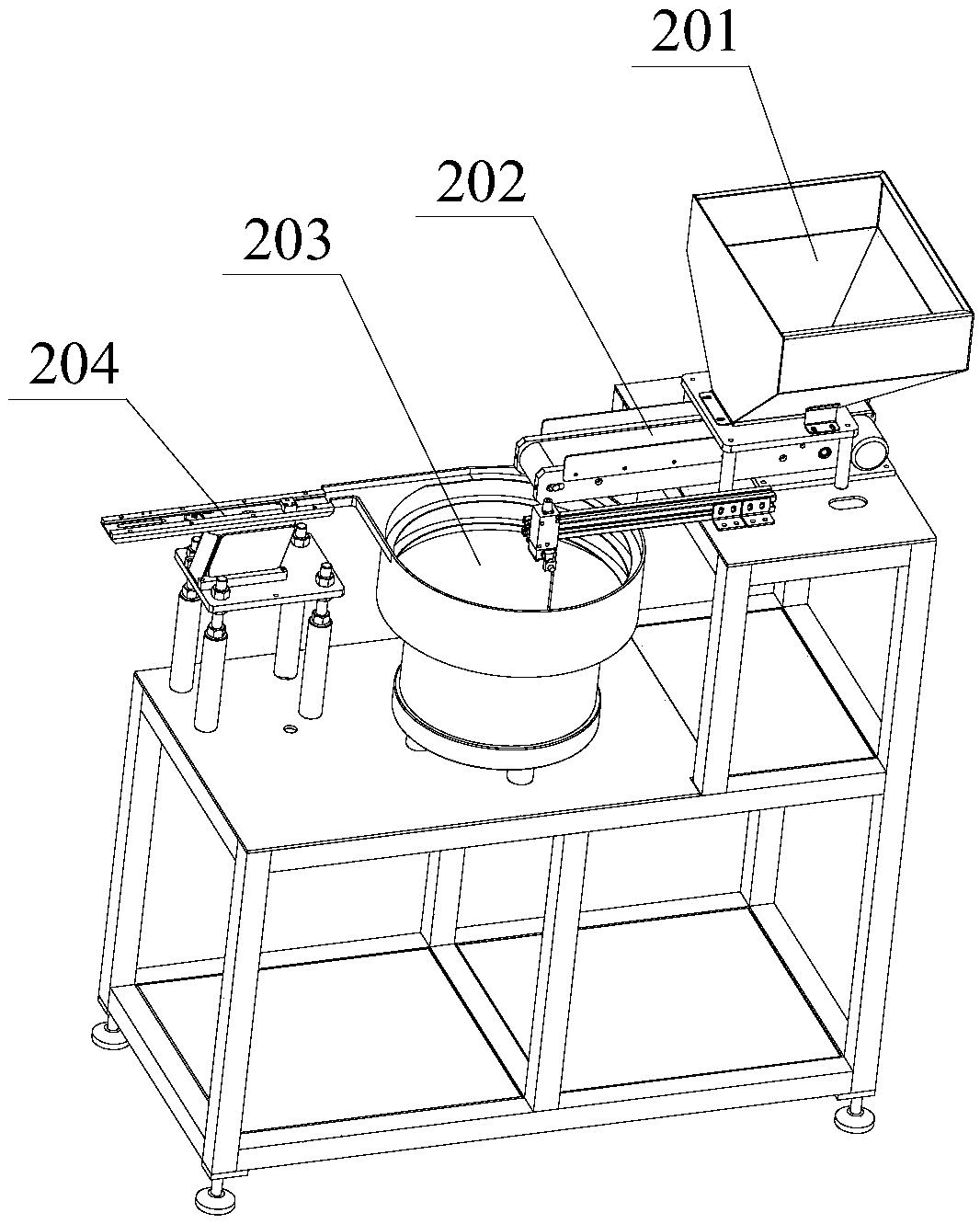 A directional riveting mechanism for motor end caps and power pipe fittings