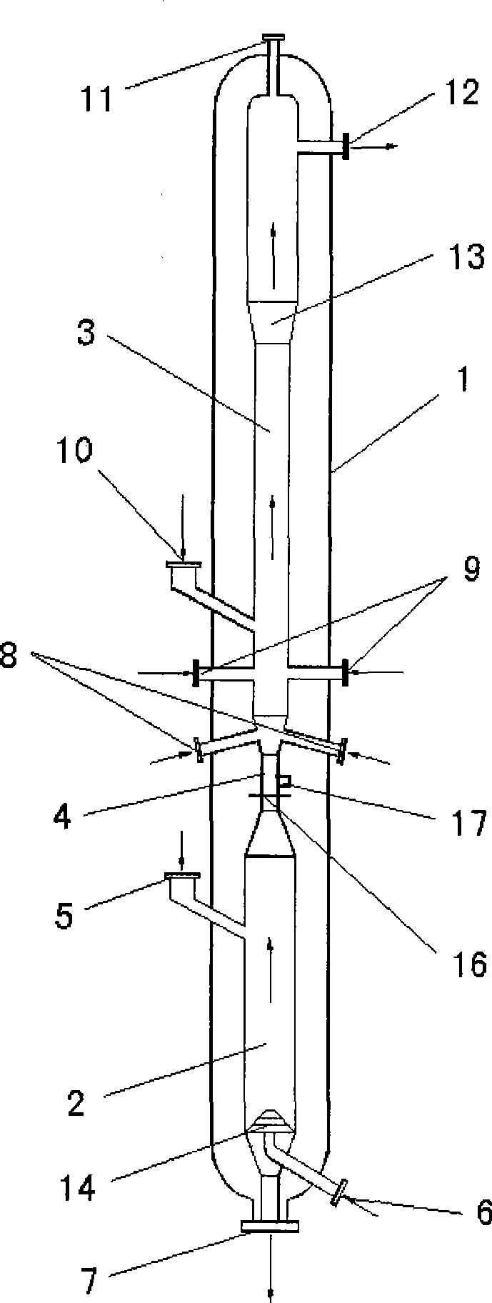 Fixed bed-fluidized bed coupled gasification method and apparatus