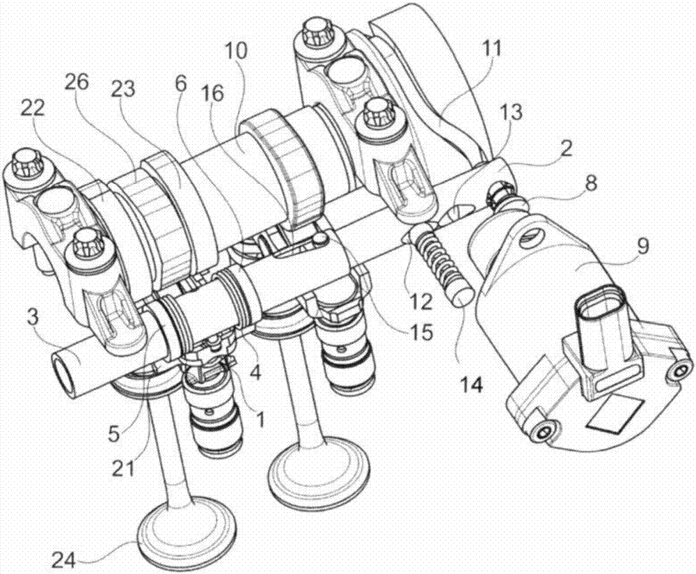 Arrangement for electromechanical actuation of at least one switchable drag lever for valve train of internal combustion engine