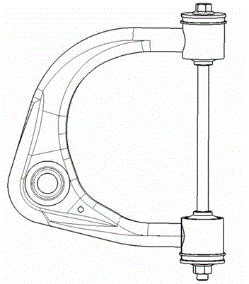 Upper oscillating arm assembly of automobile double-wishbone suspension