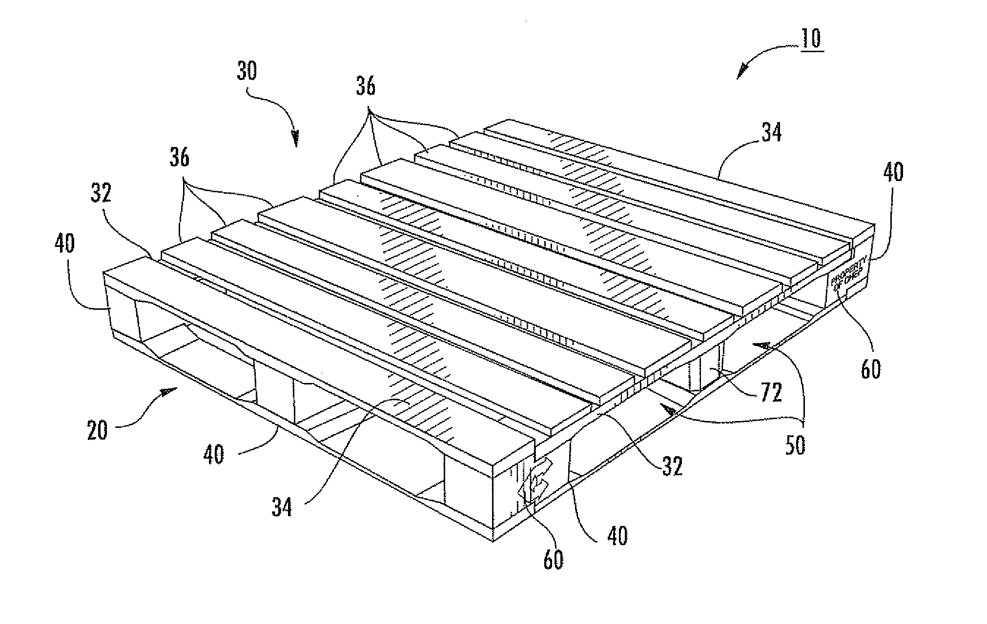 Pallet with strength plates and related methods