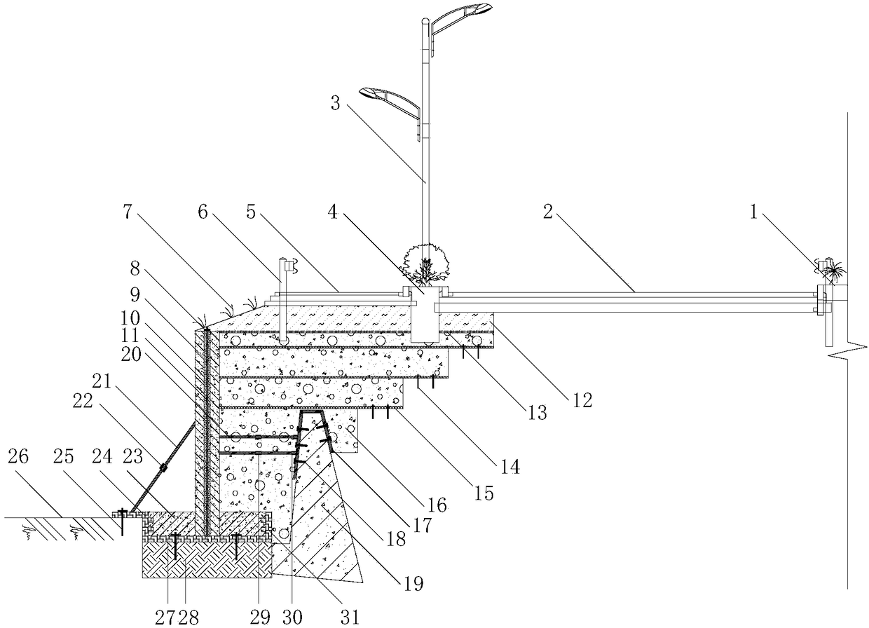 Construction method of subgrade widening structure