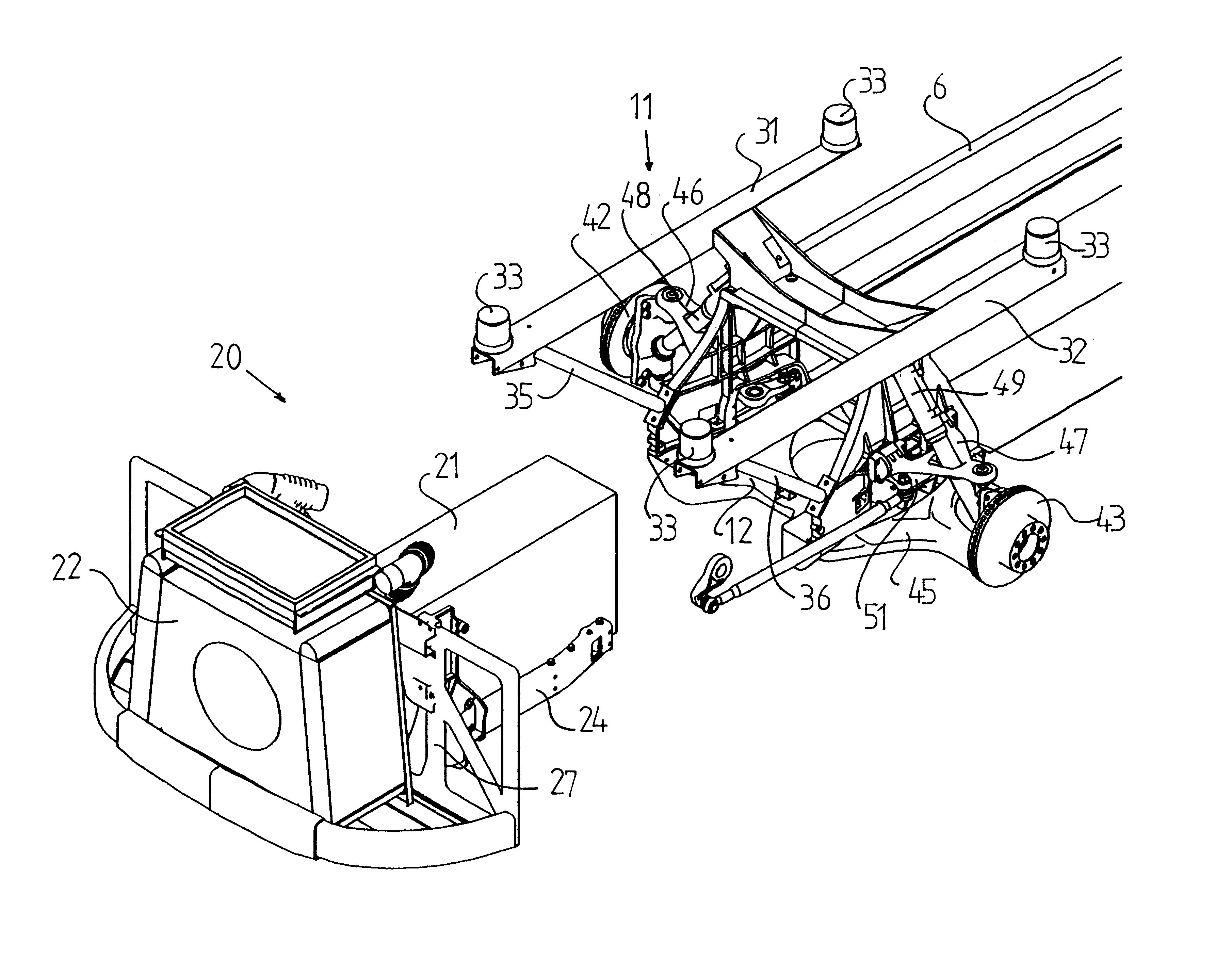 Front axle arrangement for a heavy vehicle