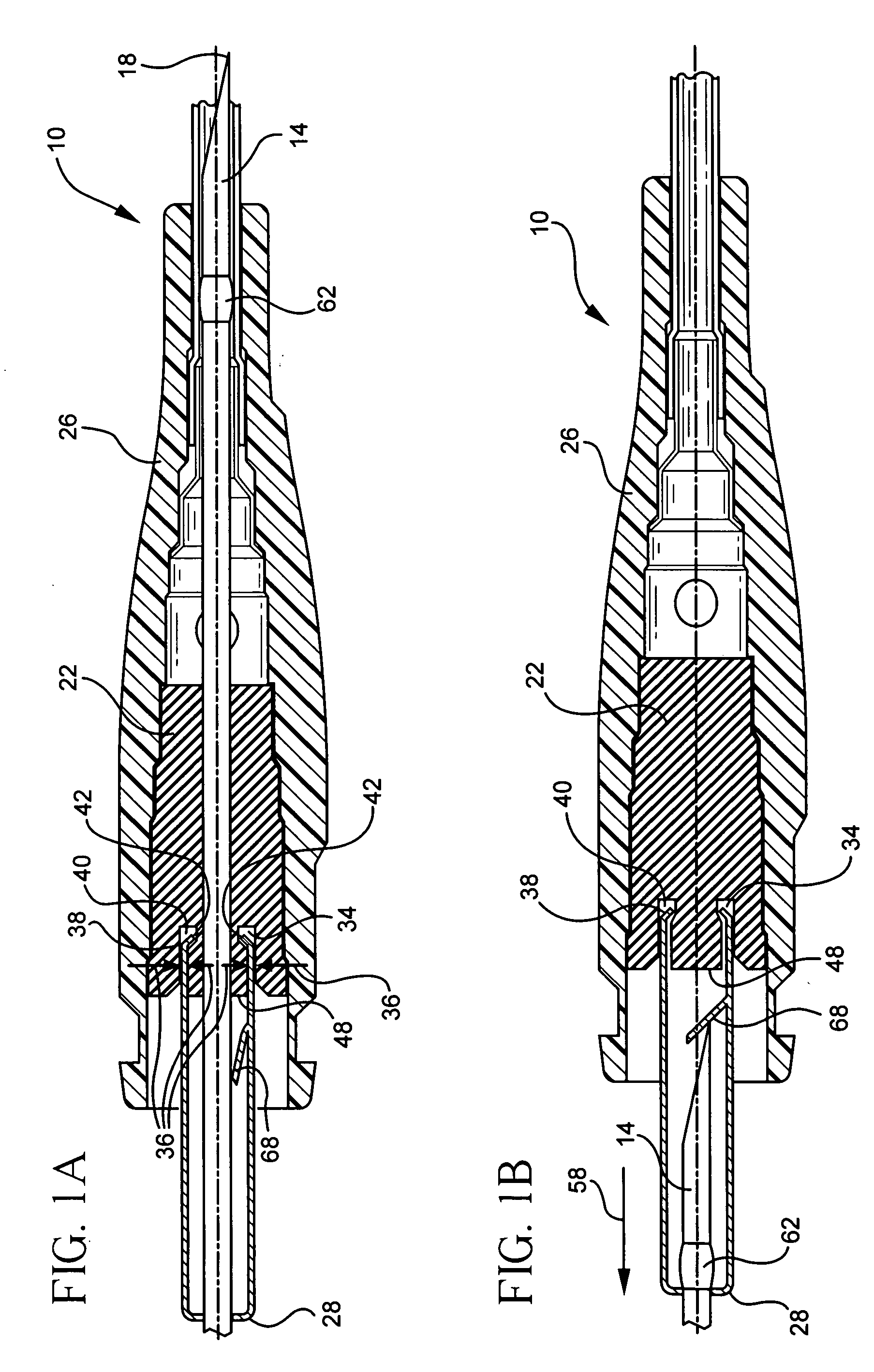 Needle shield to septum interconnect