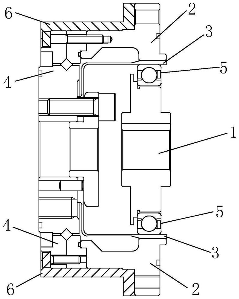 Manufacturing method of four-point contact flexible bearing harmonic reducer