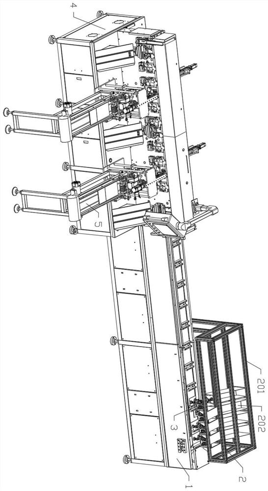 Sleeving packaging machine with precise counting and material arranging functions