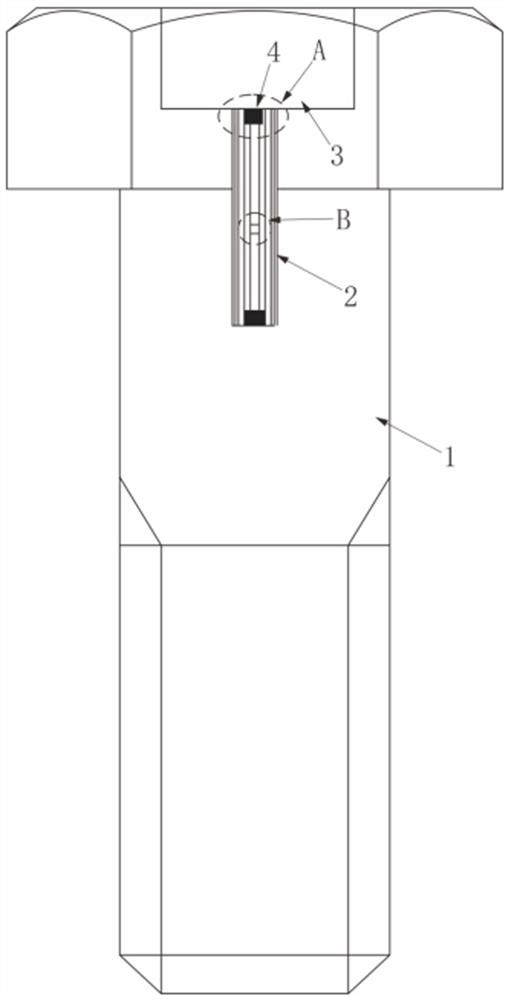 Tail-fiber-free optical fiber intelligent bolt and state monitoring method