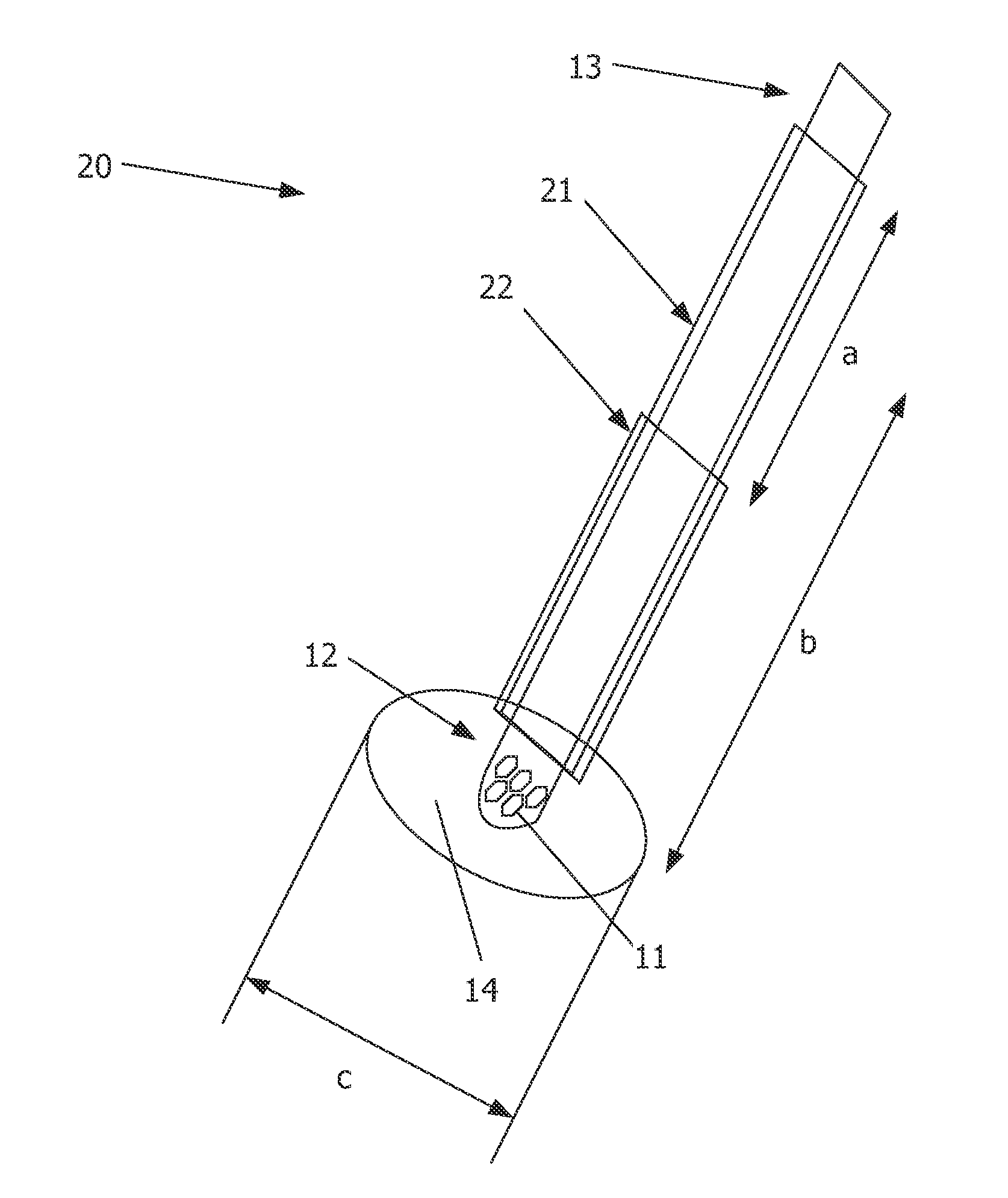 Probe for implantable electro-stimulation device