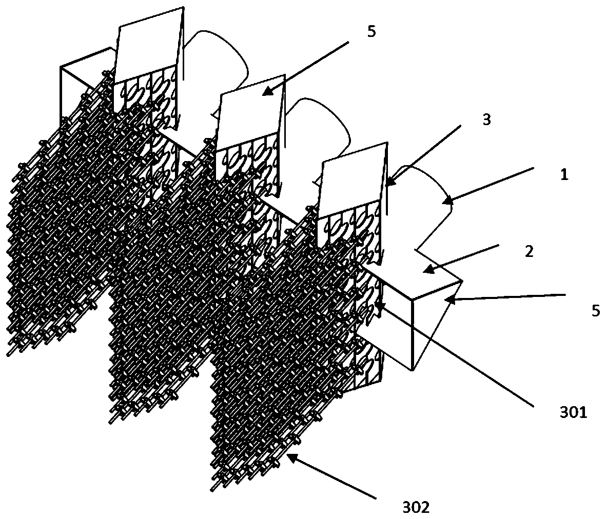 Gas collecting and dust settling coal loosening device