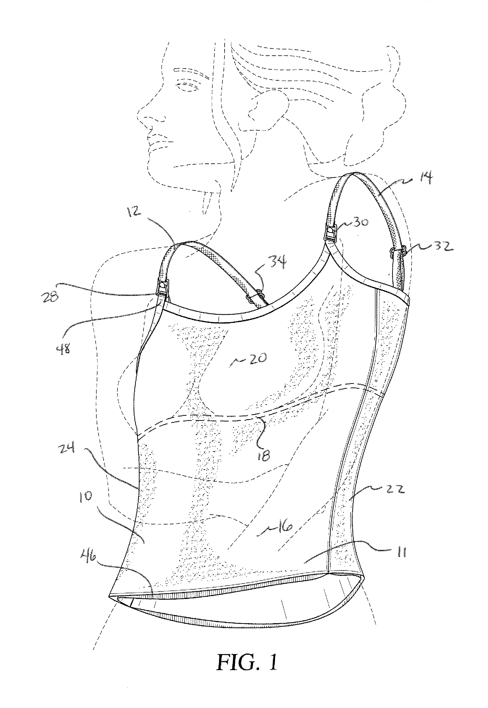 Nursing camisole with body contouring control