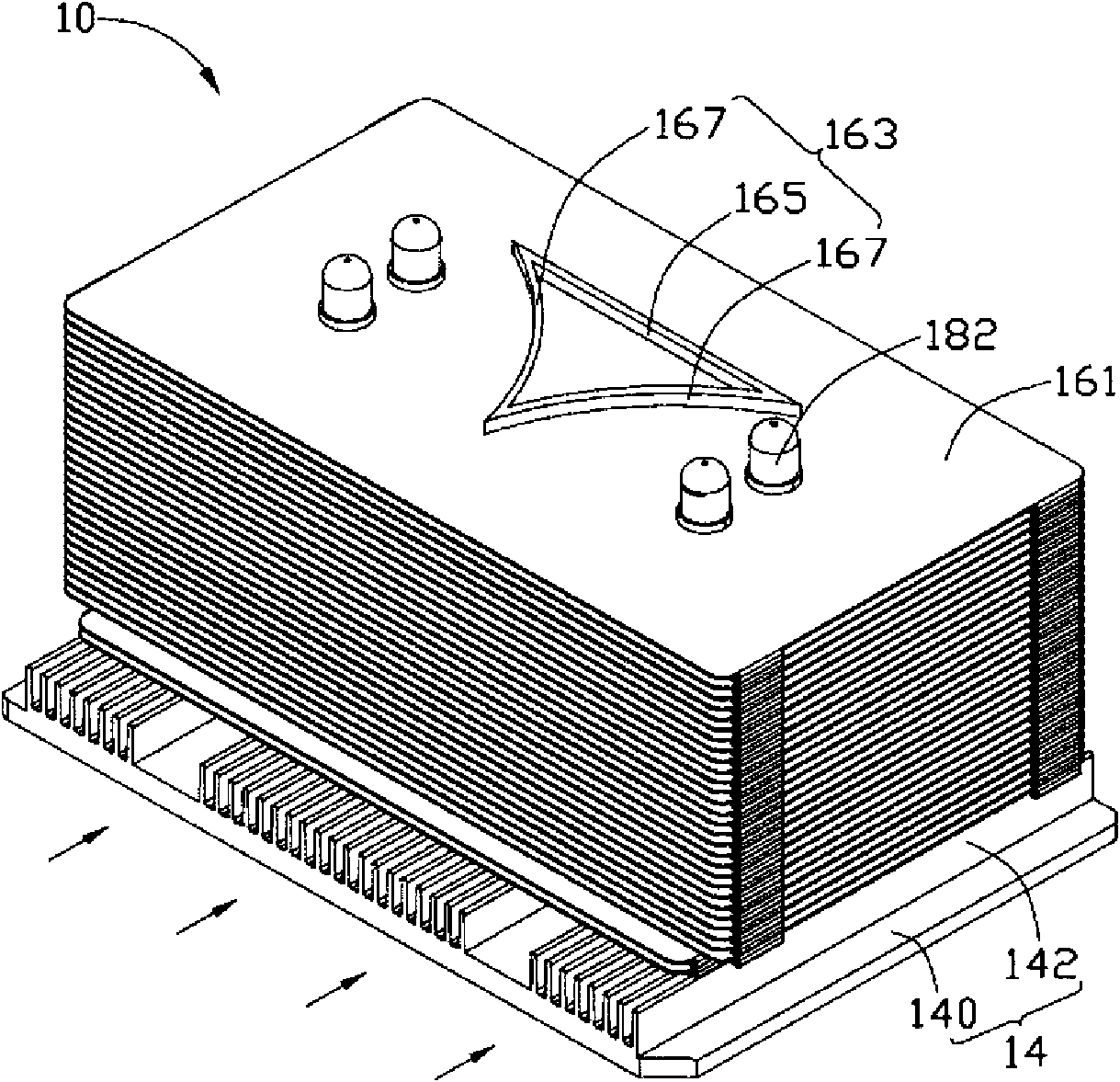 Heat radiating device