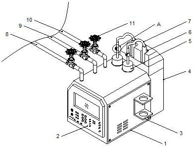 Combined gas analysis and detection device