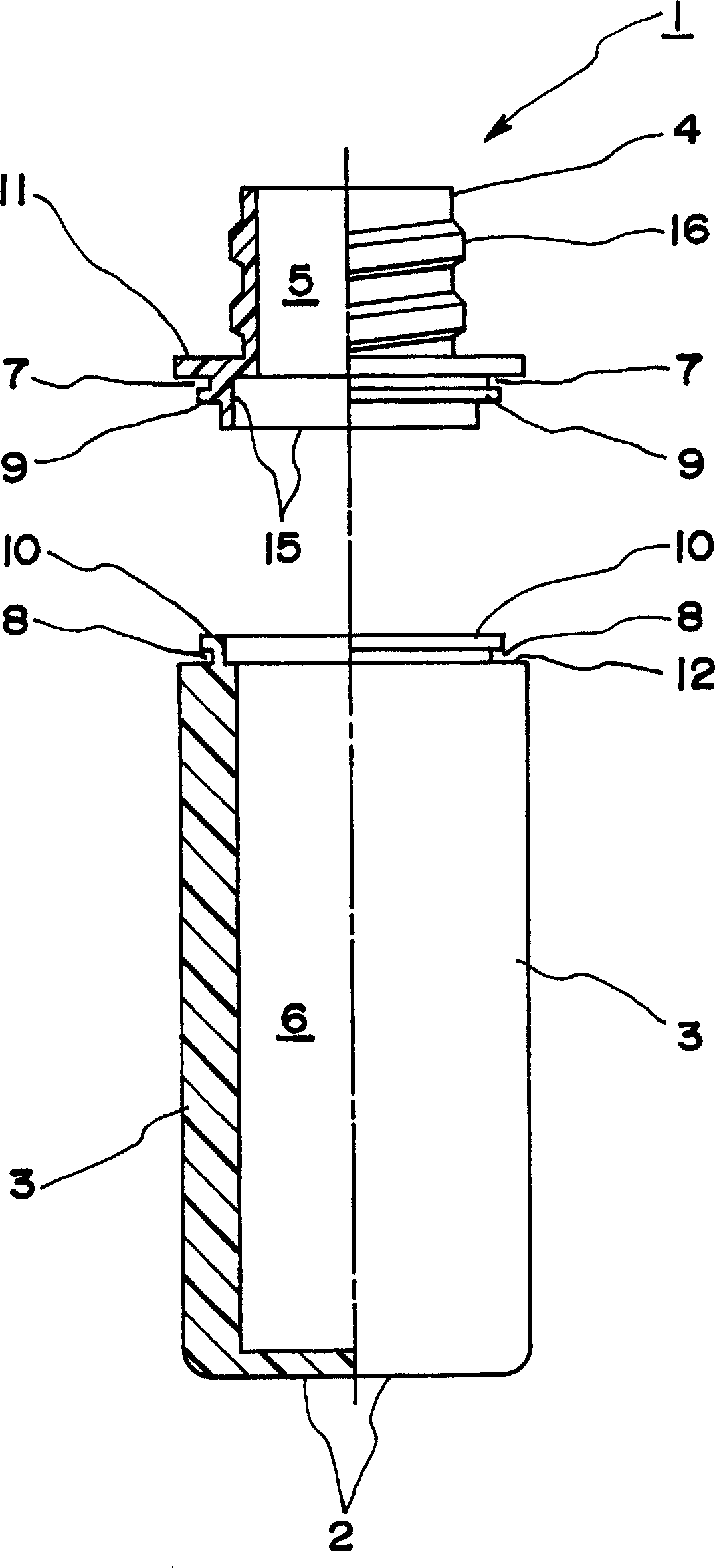 Bottle container made of resin and method for manufacturing the same