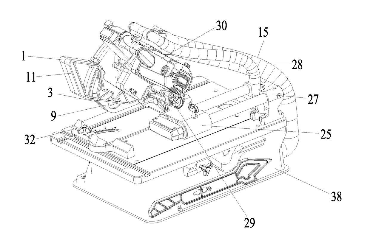 Dust-free multifunctional cutting machine and electric cutter